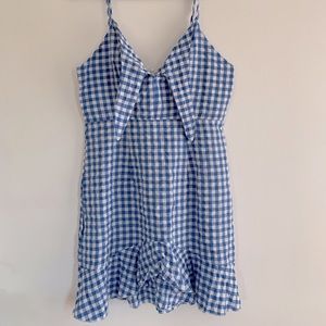 ZAFUL blue gingham dress medium